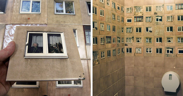 Restaurant Hires Designers To Redecorate Their Bathroom Without Changing Its Old Tiles, So They Did This