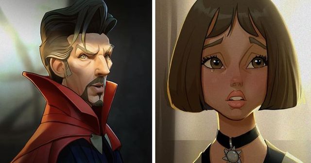 Artist Imagines Movie Actors As Cartoon Characters, And We'd Love To See An Animation Like That