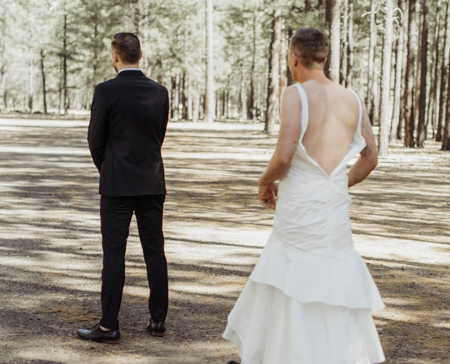 Bride Sends Her Brother For 'First Look' Instead Of Her, And The Groom's Reaction Is Going Viral