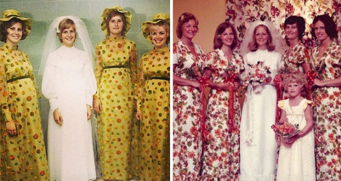 cheesy bridesmaid dresses 46 Hilarious Vintage Bridesmaid Dresses That Didn't Stand The Test Of Time