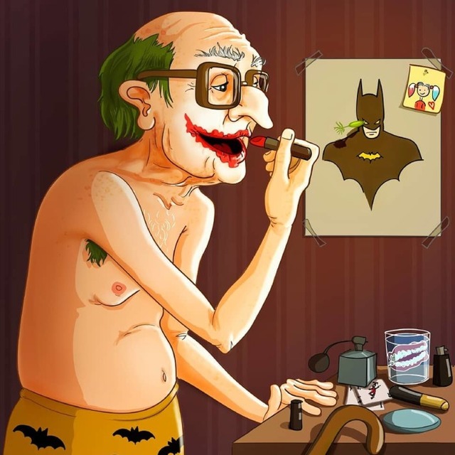 Russian Artist Illustrates What Would Happen If Famous Characters Got Old, And Deadpool Is Still Up To No Good