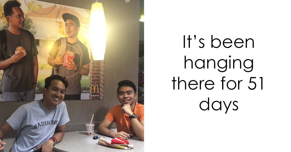 Students Noticed No Asian People In McDonald's Posters, So They Added Their Own Faces And It's Still There 51 Days Later