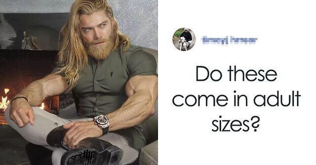 22 Hilarious Reactions To A Model Wearing A Ridiculously Tight Shirt In A Clothing Ad