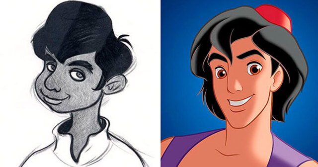 25 Disney Characters Compared To Their Original Concept Art