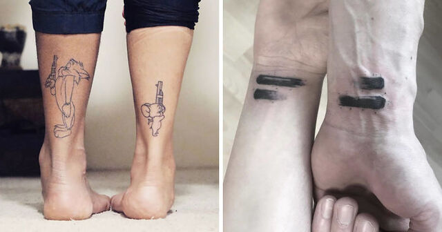 30 Creative Matching Tattoos People Got