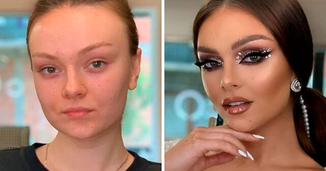 23 Brides Before And After Their Wedding Makeup That You'll Barely Recognize