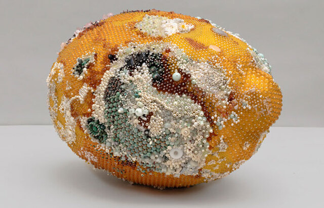 This Artist's Sculptures Look Like Moldy Fruit But Are Actually Made Of Gemstones