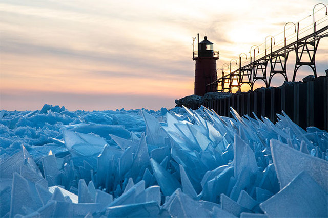 Frozen Lake Michigan Shatters And Creates Millions Of Surreal Shapes