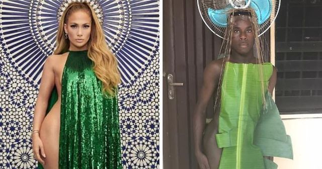 30 Celebrity Outfits Recreated Using Household Items By Funny Toheeb