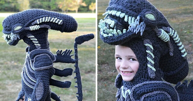 This Mom Crochets Amazing Full-Body Halloween Costumes For Her Kids (11 Pics)