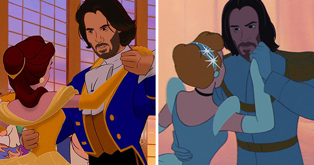 This Artist Reimagined Keanu Reeves As 9 Different Disney Princes