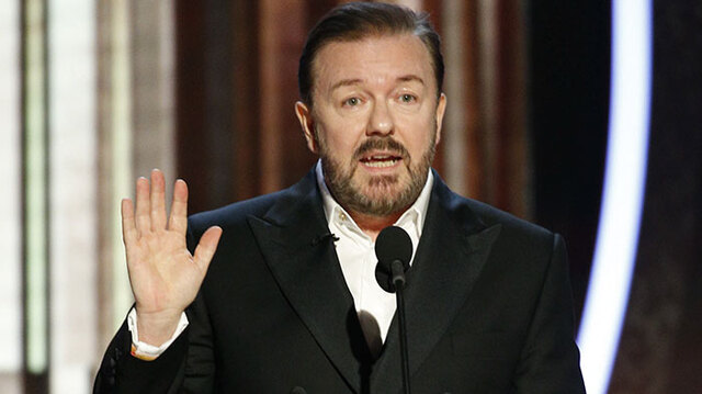 Ricky Gervais Roasts Celebrities In His Golden Globes Monologue But They Weren't Too Happy About It