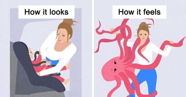 30 Motherhood Moments Perfectly Illustrated By Artist Paula Kuka