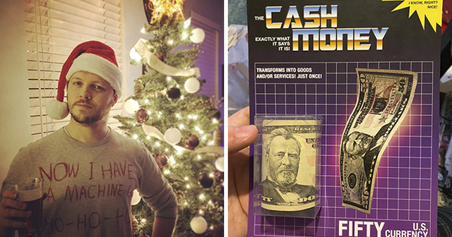 Kids Asked Their Uncle For Cash For Christmas So He Packed It In The Most Creative Way