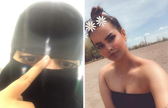 Saudi Girl Escapes Saudi Arabia, Celebrates Freedom By Posting Pictures Of Herself With And Without A Niqab