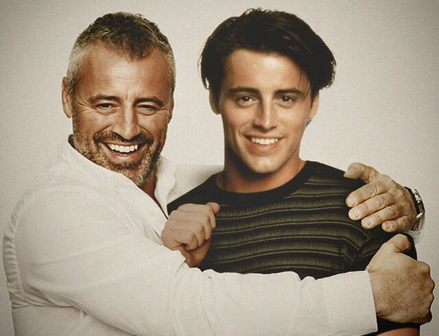 This Artist Photoshops Celebrities Hanging Out With Their Younger Selves (30 Pics)