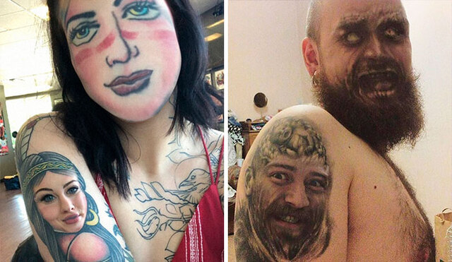 People Are Face-Swapping Tattoos On Their Body And The Results Are Kind Of Creepy (20 Pics)
