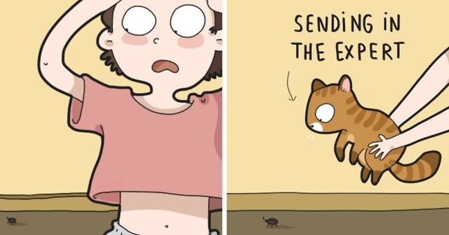 Every Cat Owner's Life Perfectly Illustrated In 40 Funny Comics