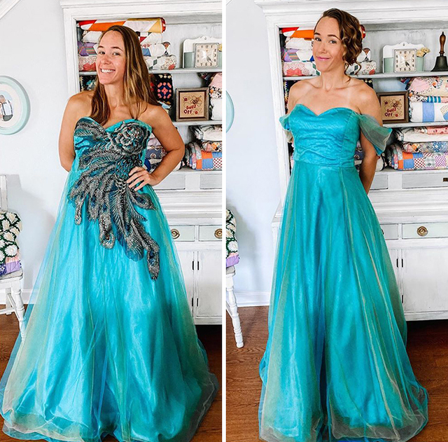 This Woman Turns Old Thrift Store Clothes Into Stylish Modern Outfits (21 Pics)