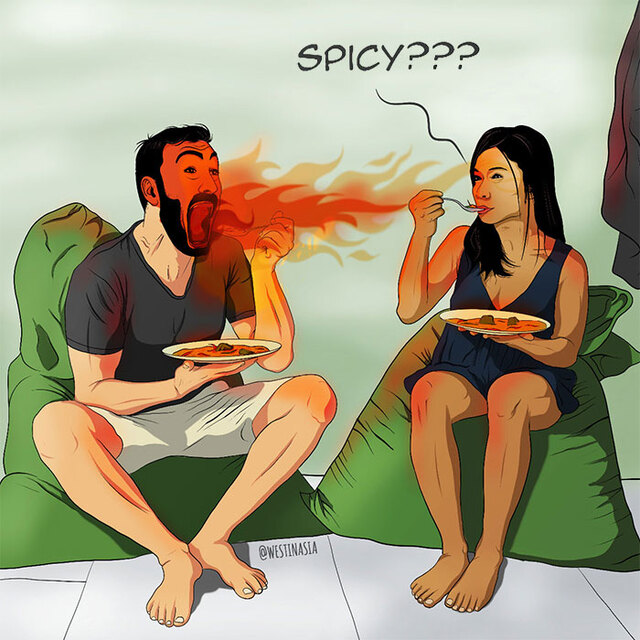 International Couple Illustrates Their Daily Lives In Funny Comics (28 Pics)