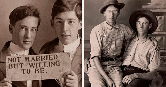 20 Photos Of Male Couples From The 1850s-1950s That You Won't See In History Books