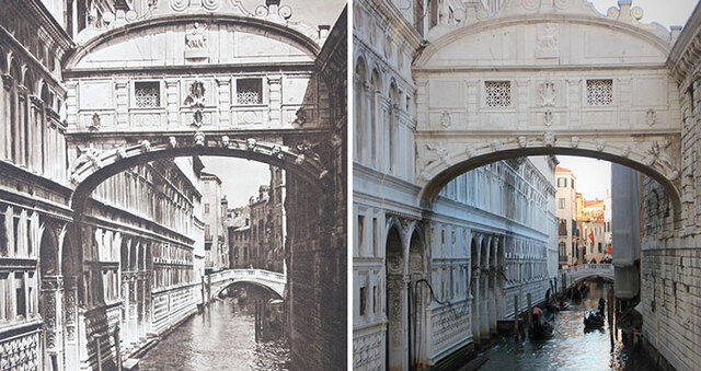Man Recreates The Almost 100-Year-Old Photos Of A German Photographer To Show How Much Time Has Changed Things