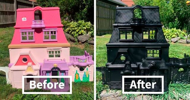 People Can't Get Enough Of This Mom's Spooky Upcycled Dollhouses