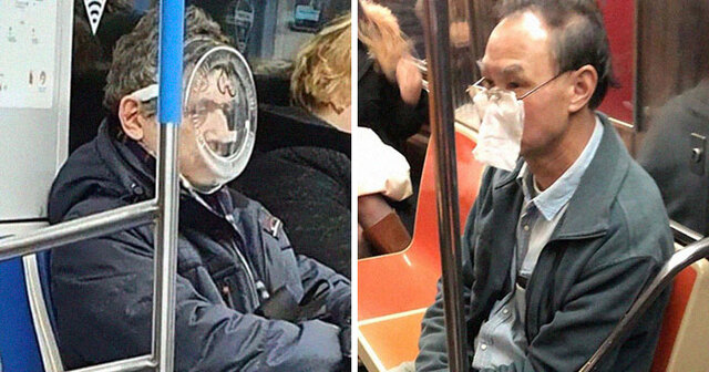 This Instagram Page Collects The Weirdest Coronavirus Masks Spotted On The Subway (30 Pics)