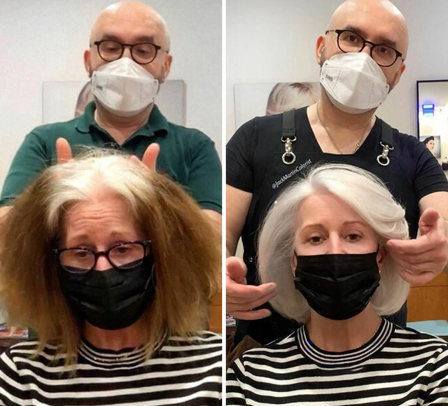 This Hairdresser Is Encouraging Women To Embrace Their Grey Hair With His Amazing Transformations (20 New Pics)