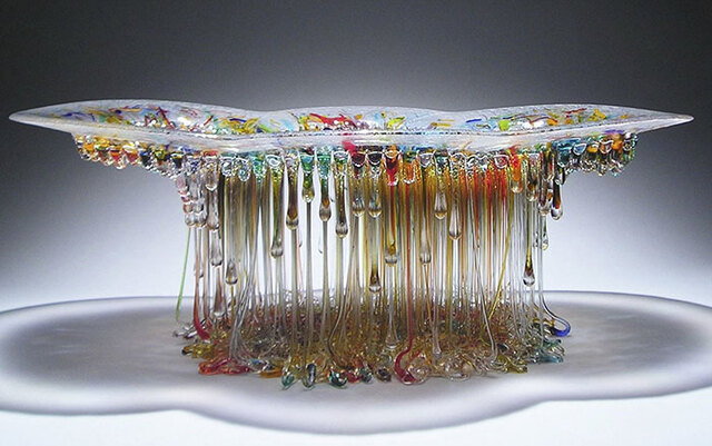 Italian Artist Daniela Forti Creates Mesmerizing Glass Tables That Look Like Jellyfish