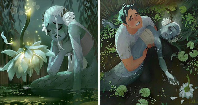 Heartbreaking Comic About A Green Mermaid By Ukrainian Artist Andy Ivanov