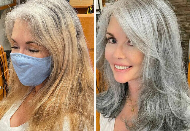 20 Times This Hairdresser Encouraged Women To Ditch The Hair Dye And Embrace Their Natural Grey Hair (New Pics)