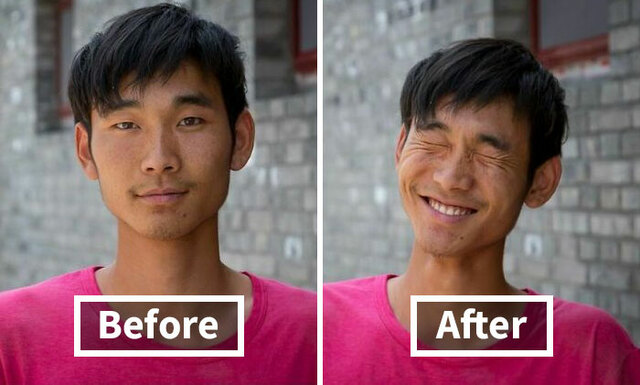 20 Portraits Of People Before And After Photographer Jay Weinstein Asked Them To Smile (New Pics)