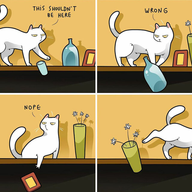 30 Comics By A Russian Artist That Illustrates The Life Of A Cat Owner