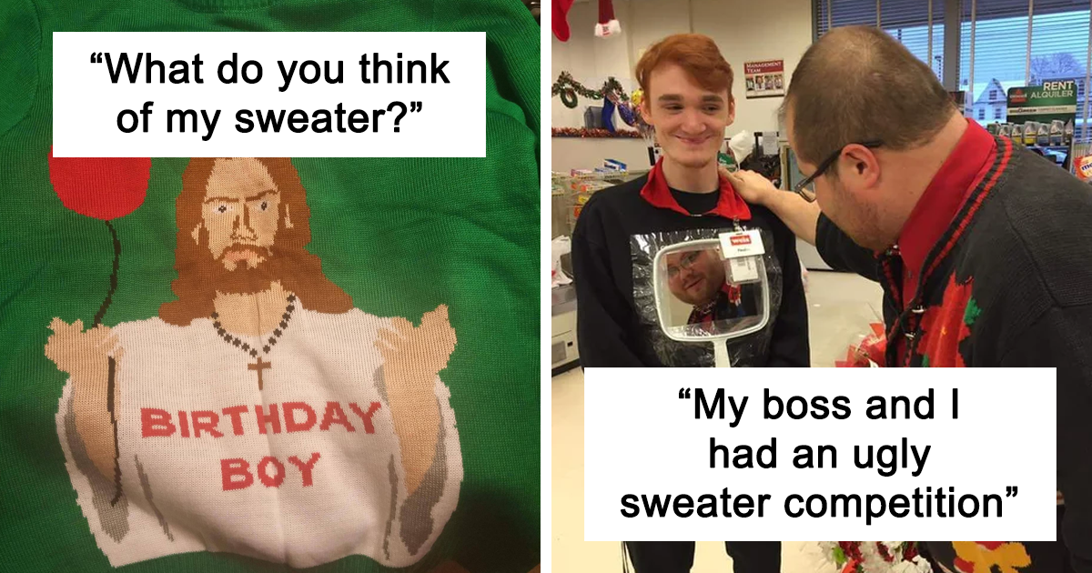 20 Of The Ugliest Christmas Sweater Designs As Shared By People Online