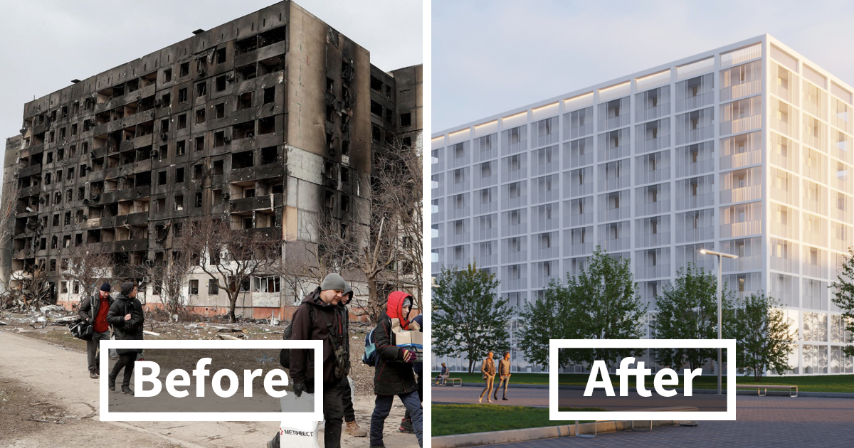 20 Artists, Designers, And Architects Decided To Recreate Buildings Destroyed By War In Ukraine For This Art Contest