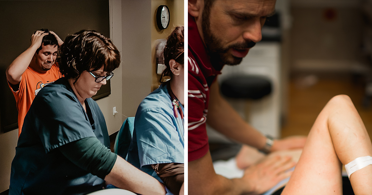 20 Times This Photographer Captured The Emotions Of Men While Watching Women Struggling With Giving Birth