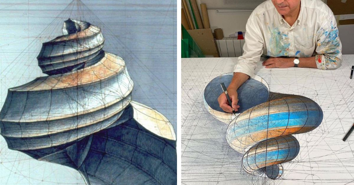 10 Mind-Blowing Punctilious Drawings Created With Geometric Patterns By Rafael Araujo