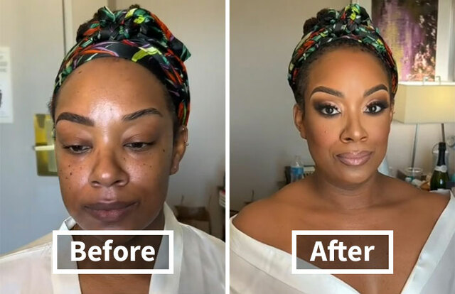 20 Side-By-Side Pics Of Beautiful Women Before And After This Makeup Artist Did Their Makeup