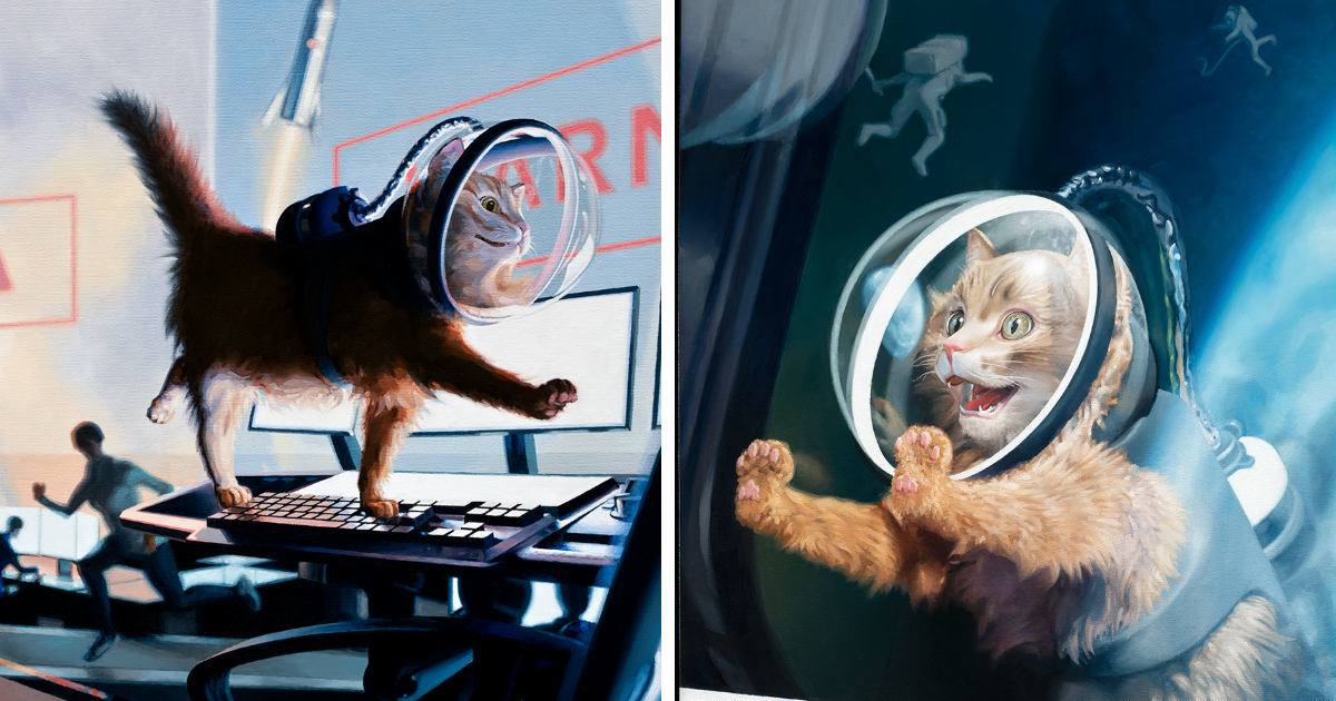"Flight Of The Floof": 6 Wonderful Oil Paintings By Luke Dangler