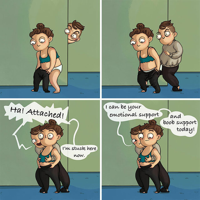 20 Times “Barmy Chip Witch” Illustrated Her Daily Life With Boyfriend In A Cute And Relatable Way