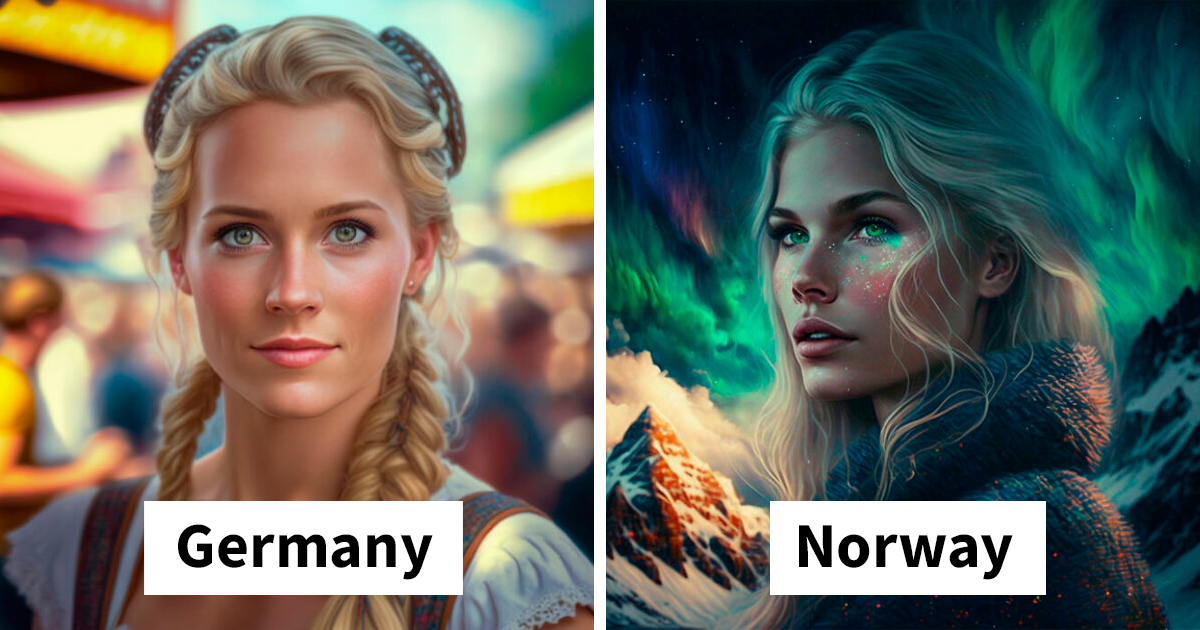 20 Must-See AI Created Viral Visuals Of Countries As Women