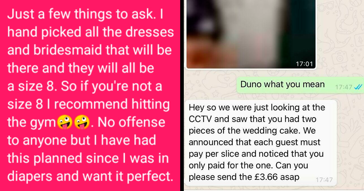 20 Lunatic Bridezillas Who Went Too Far Trying To Plan The Perfect Wedding