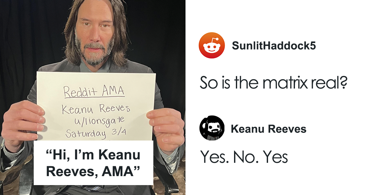 20 Awesome Responses Keanu Reeves Gave In His Recent “Ask Me Anything” Session