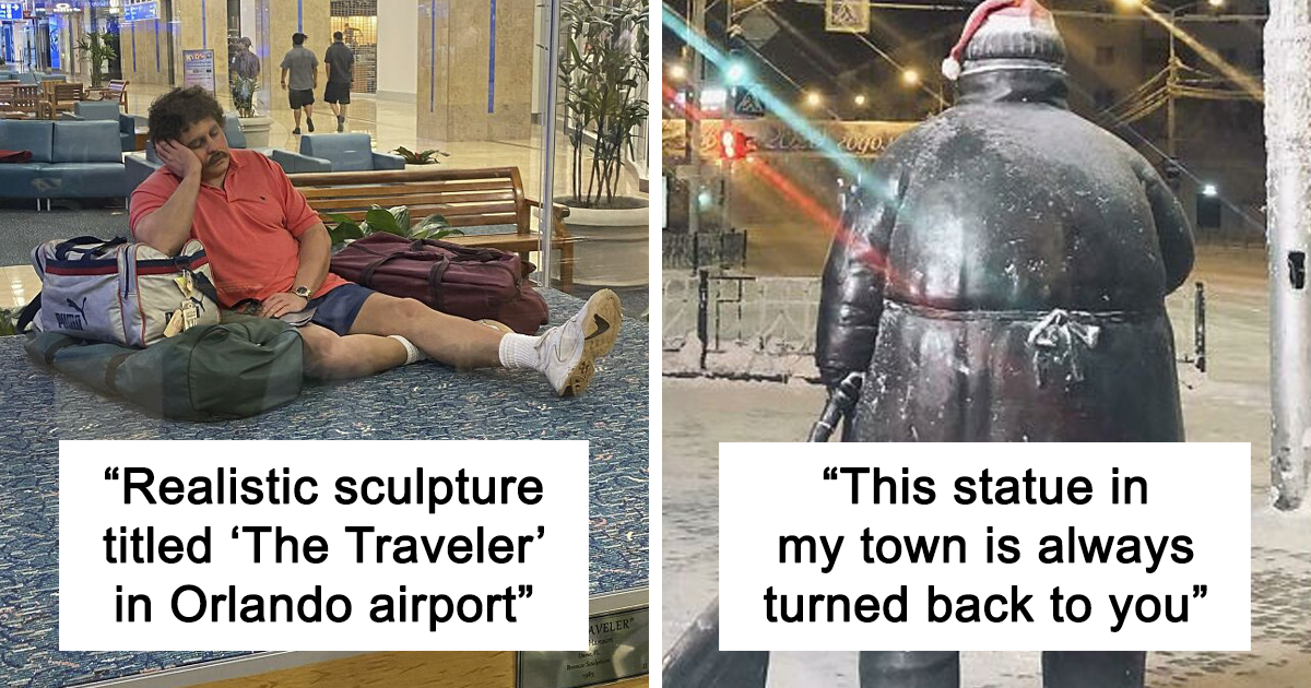 20 Of The Most Bizarre Sculptures Spotted In Public That Surprised People