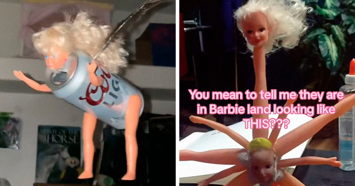 20 Photos From People Who Were Too Rough On Their Dolls And Ended Up With A “Weird Barbie” Of Their Own