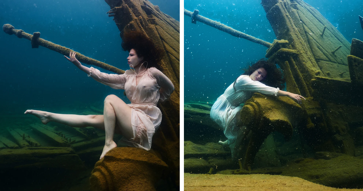 Photographer Dives Deep To Show The Beauty Of Underwater Photography And Set A New Record