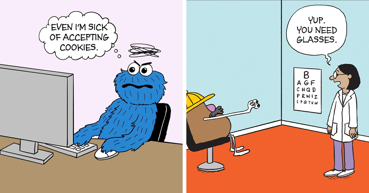 20 Funny Illustrations By "Half Full" Comics