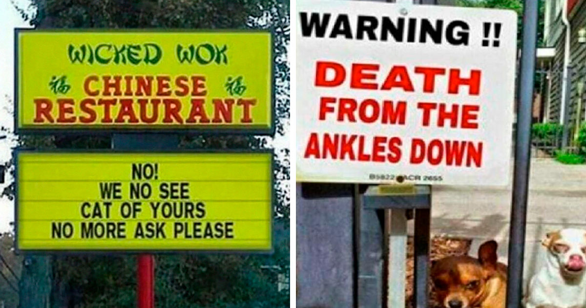 30 Of The Funniest Road And Shop Signs Around The World, As Shared In This Online Community
