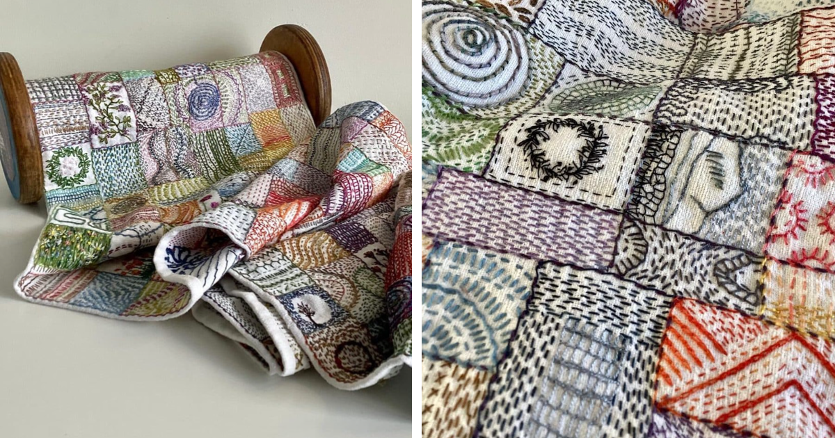 Textile Artist's Daily Reflections Emerge On A Year-Long Embroidered Tapestry